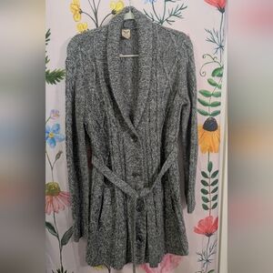 Faded Glory Gray Heathered Cardigan
